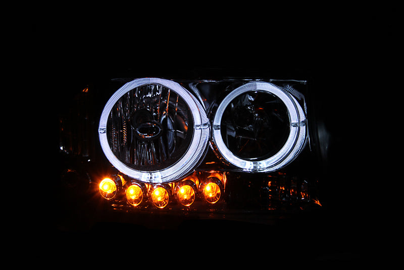 Headlight Set Crystal Clear Lens Black Housing Pair 1 Pc. Dodge Dakota 1997-2004, Dodge Durango 1998-2003 AnzoUSA-2