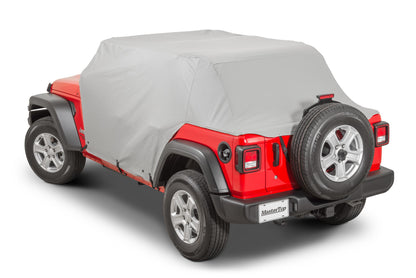 Jeep JL Full Door Cab Cover For 18-2024 Wrangler JLU 4 Door Gray Denim All Top/Top Hardware Removed MasterTop
