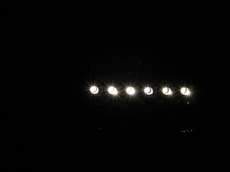 Headlight Set Crystal Clear Lens Black Housing w/1 Pc. LED Strip Pair Not For Use W/Sealed Beam Headlights Does Not Fit F-250 Light Duty Or Sealed Beam Models Ford Excursion 2000-2004, Ford F-250/F-350/F-450/F-550 Super Duty 1999-2004 AnzoUSA-2