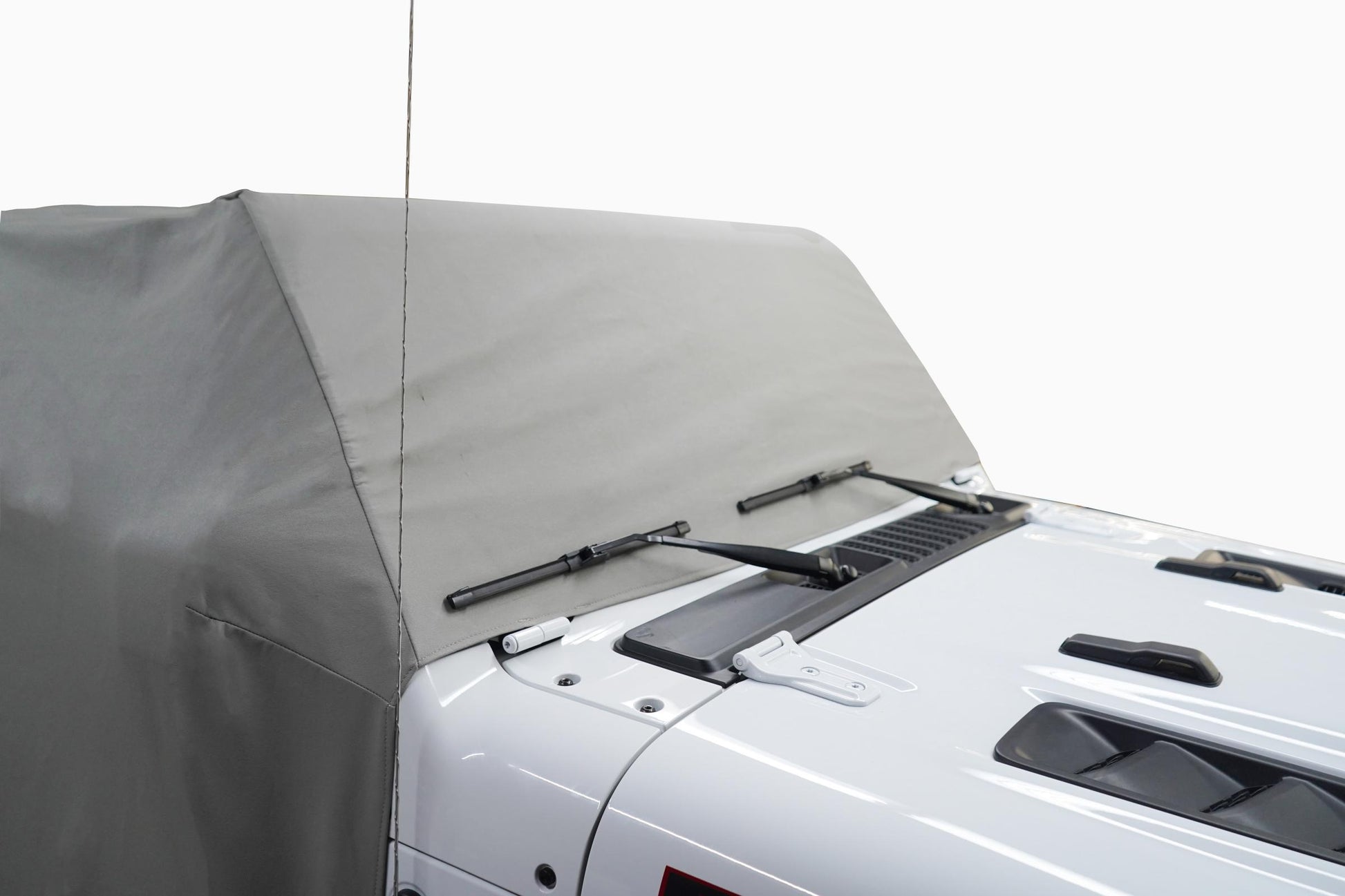 Gladiator Cab Cover Gray Denim For 20-2024 Gladiator 4 Dr All Hardware Removed MasterTop-3