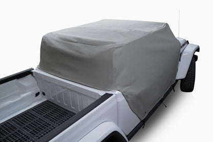 Gladiator Cab Cover Gray Denim For 20-2024 Gladiator 4 Dr All Hardware Removed MasterTop-1
