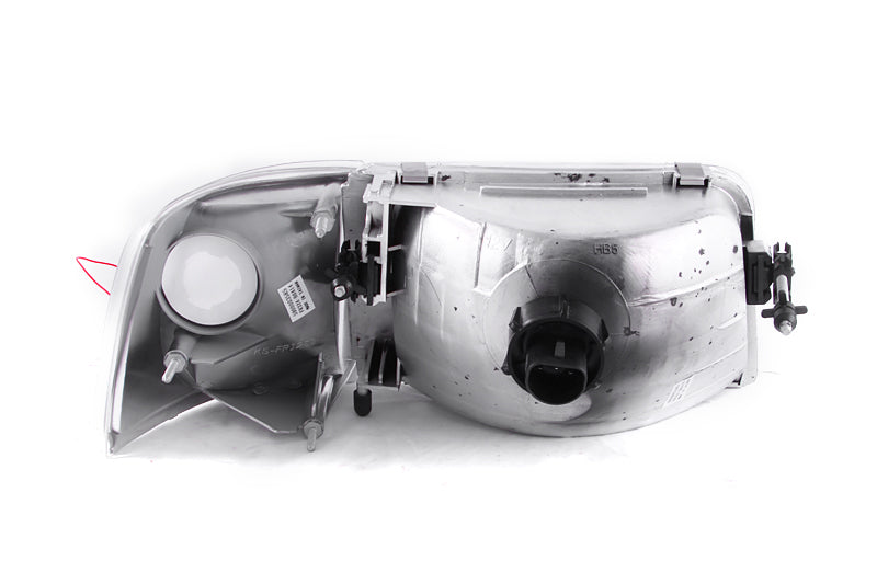 Headlight Set Crystal Clear Lens Chrome Housing W/Corner Lights Pair Ford Ranger 1993-1997 AnzoUSA-1