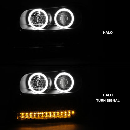 Headlight Set Projector w/Halo Clear Lens Black Housing Pair CCFL Does Not Fit 06-09 Trailblazer Lt Models Chevrolet Trailblazer 2002-2009, Trailblazer EXT 2002-2006 AnzoUSA-4