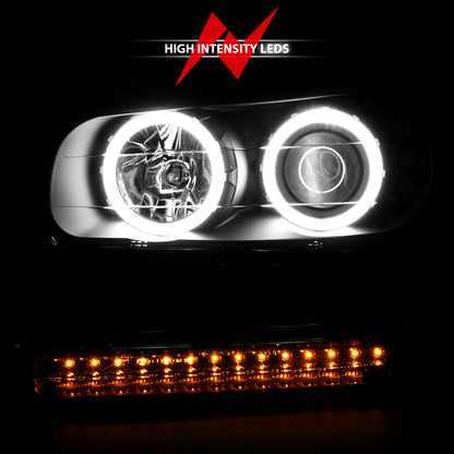 Headlight Set Projector w/Halo Clear Lens Black Housing Pair CCFL Does Not Fit 06-09 Trailblazer Lt Models Chevrolet Trailblazer 2002-2009, Trailblazer EXT 2002-2006 AnzoUSA-8