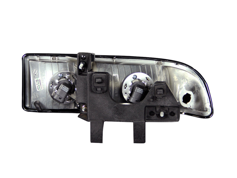 Headlight Set Crystal Clear Lens Black Housing Pair Chevrolet Blazer/S10 1998-2004 AnzoUSA-1