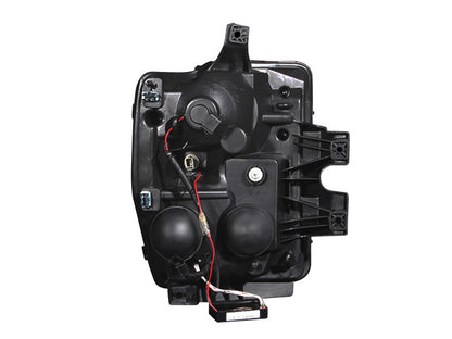 Headlight Set Projector w/Halo Clear Lens Black Housing Pair CCFL Does Not Fit Models With Sealed Beam Headlights Ford F-250 Super Duty/F-350/F-450 Super Duty 2008-2010 AnzoUSA-1