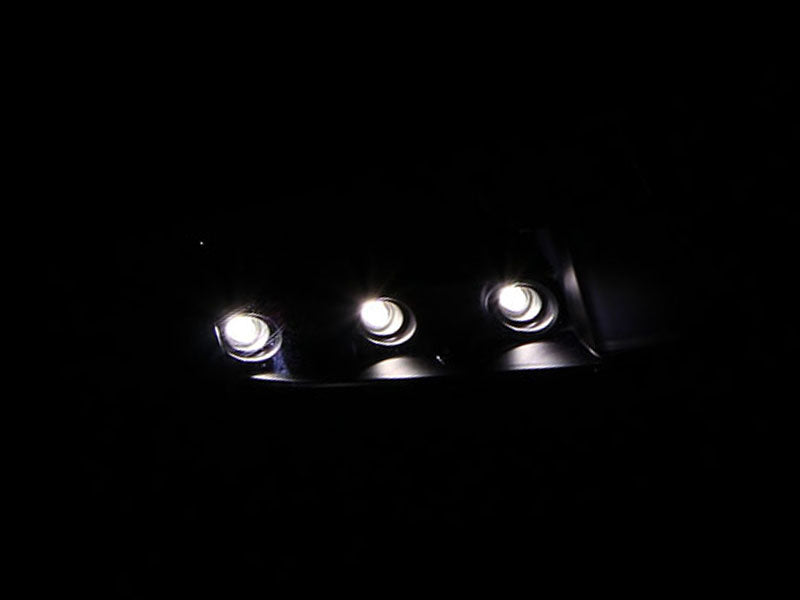 Headlight Set Crystal Clear Lens Black Housing Pair w/1 Pc. LED Does Not Fit Ram Models With Sport Package Dodge Ram 1500 1994-2001, Dodge Ram 2500/3500 1994-2002 AnzoUSA-2
