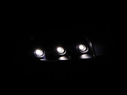 Headlight Set Crystal Clear Lens Black Housing Pair w/1 Pc. LED Does Not Fit Ram Models With Sport Package Dodge Ram 1500 1994-2001, Dodge Ram 2500/3500 1994-2002 AnzoUSA-2