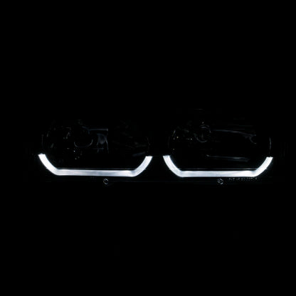Headlight Set Crystal Clear Lens Black Housing Pair W/Low Brow Chevy/GMC Trucks/SUVs 1988-2000 AnzoUSA-2