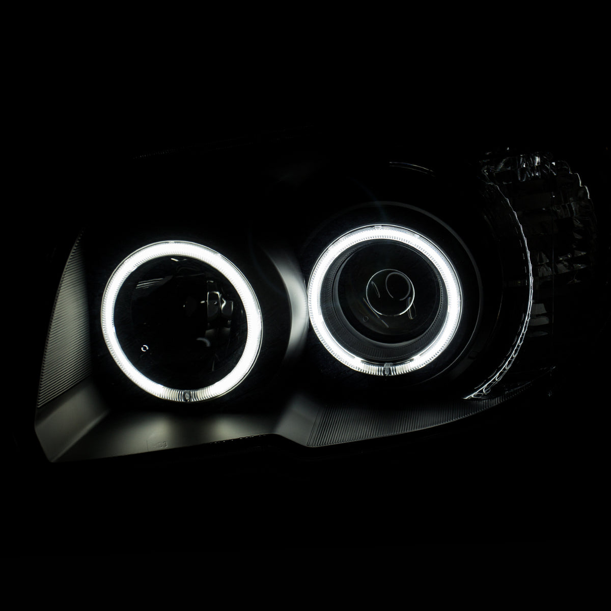 Headlight Set Projector Clear Lens Black Housing Pair W/U-Bar Does Not Include Bulbs Toyota 4Runner 2006-2009 AnzoUSA-2