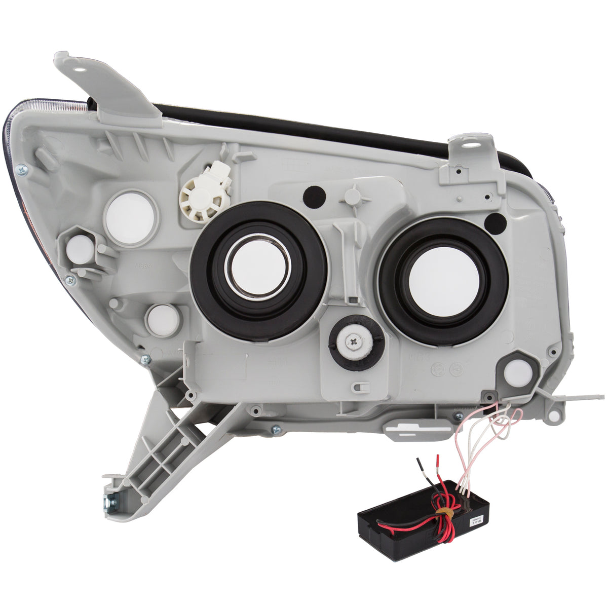 Headlight Set Projector Clear Lens Chrome Housing Pair W/U-Bar Does Not Include Bulbs Toyota 4Runner 2006-2009 AnzoUSA-1