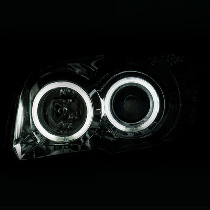 Headlight Set Projector Clear Lens Chrome Housing Pair W/U-Bar Does Not Include Bulbs Toyota 4Runner 2006-2009 AnzoUSA-2