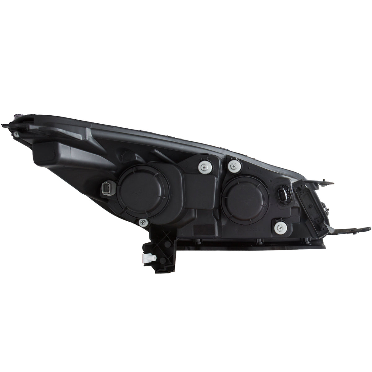 Headlight Set Projector Clear Lens Black Housing Pair W/U-Bar Ford Escape 2013-2016 AnzoUSA-1