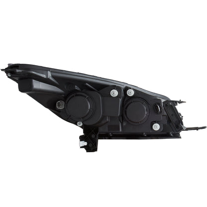 Headlight Set Projector Clear Lens Black Housing Pair W/U-Bar Ford Escape 2013-2016 AnzoUSA-1