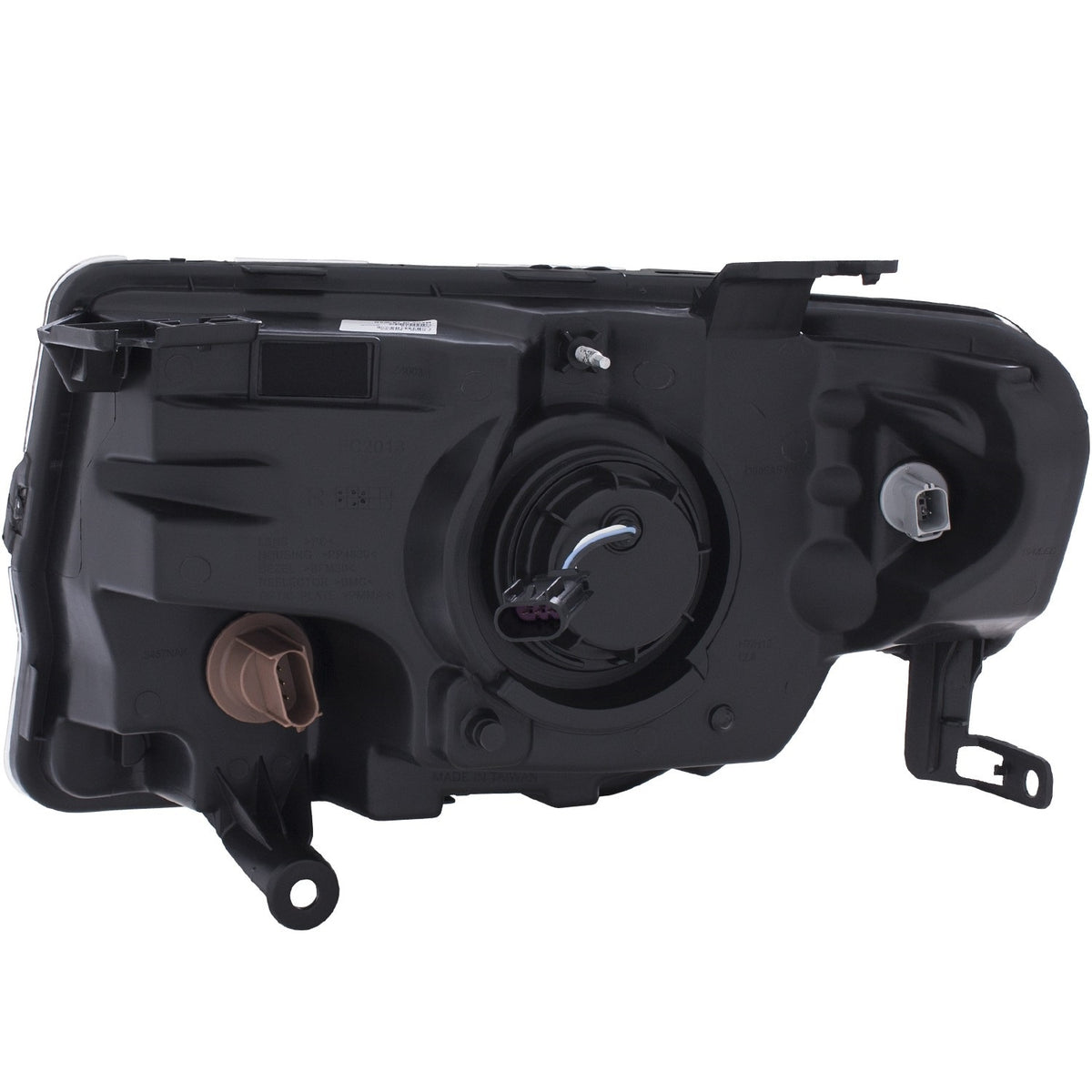 Headlight Set Projector Clear Lens Plank Style Black Housing W/Chrome/Amber Trim Pair Ford Escape 2008-2012 AnzoUSA-1
