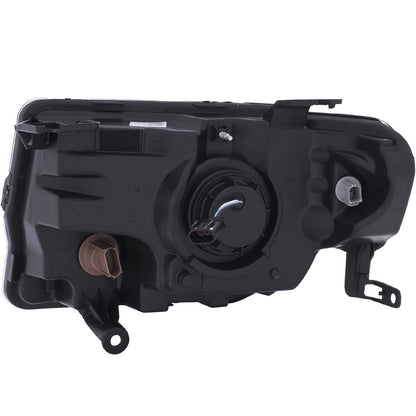 Headlight Set Projector Clear Lens Plank Style Black Housing W/Chrome/Amber Trim Pair Ford Escape 2008-2012 AnzoUSA-1