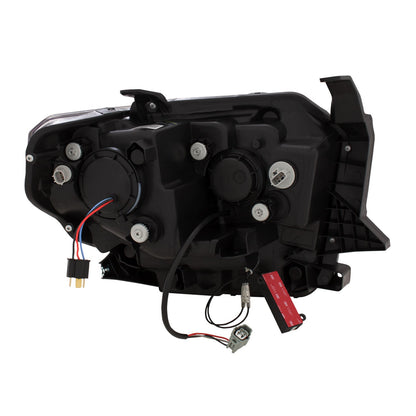 Projector Headlights W/ U-Bar Switchback Black W/ Amber Toyota Tundra 2014-2019 AnzoUSA-2