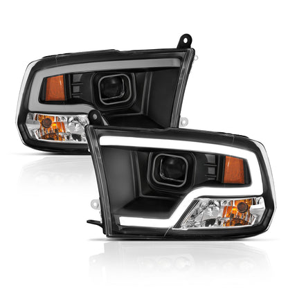 Projector Headlights Plank Style Design BlackRam 1500/2500/3500 2011-2018 AnzoUSA-1