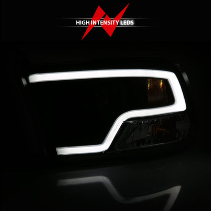 Projector Headlights Plank Style Design BlackRam 1500/2500/3500 2011-2018 AnzoUSA-5