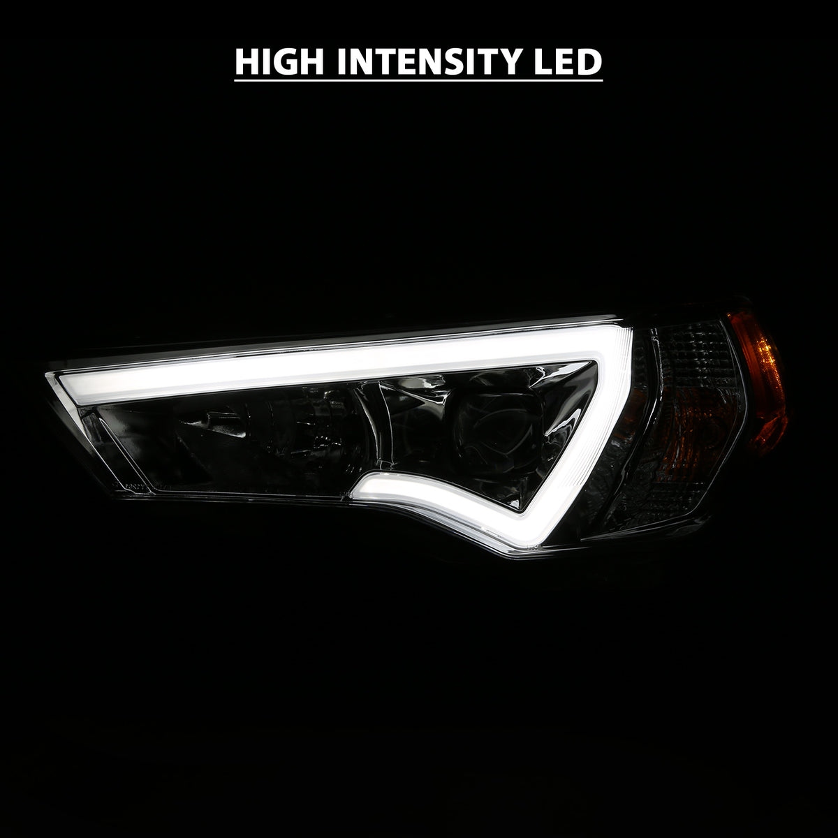Projector Headlights W/ Plank Style Switchback Chrome W/ Amber Toyota 4Runner 2014-2021 AnzoUSA-5