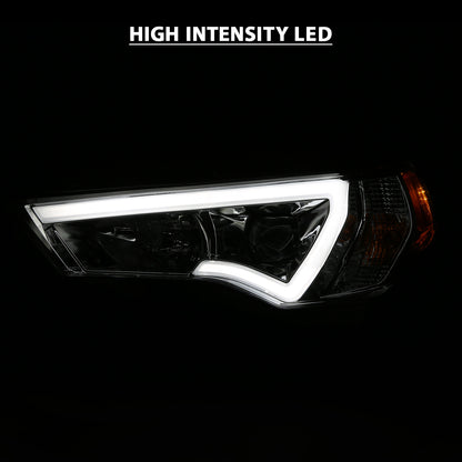 Projector Headlights W/ Plank Style Switchback Chrome W/ Amber Toyota 4Runner 2014-2021 AnzoUSA-5