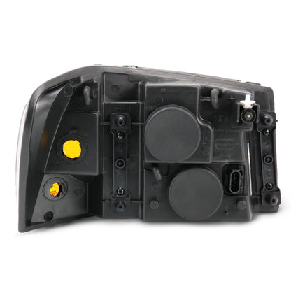 Crystal Headlight Black Amber GMC Envoy 2002-2009 AnzoUSA-1