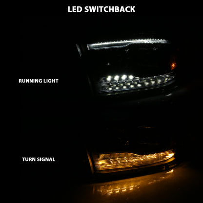 Projector Headlights Black Housing W/SwitchbackRam 1500/2500/3500 2011-2018 AnzoUSA-7