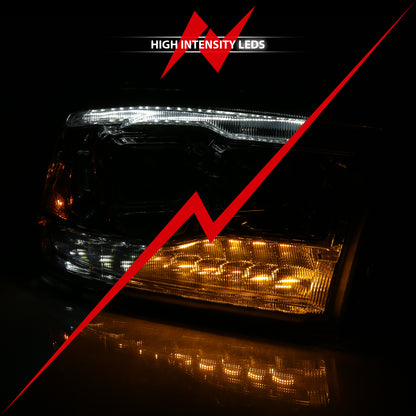 Projector Headlights Chrome Housing W/SwitchbackRam 1500/2500/3500 2011-2018 AnzoUSA-5
