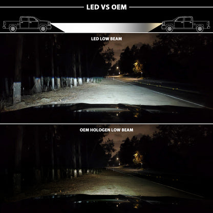 LED Projector Headlights LED Projector Plank Style Switchback H.l Halo Black Amber (Oe Style)Ram 1500/2500/3500 2011-2018 AnzoUSA-1