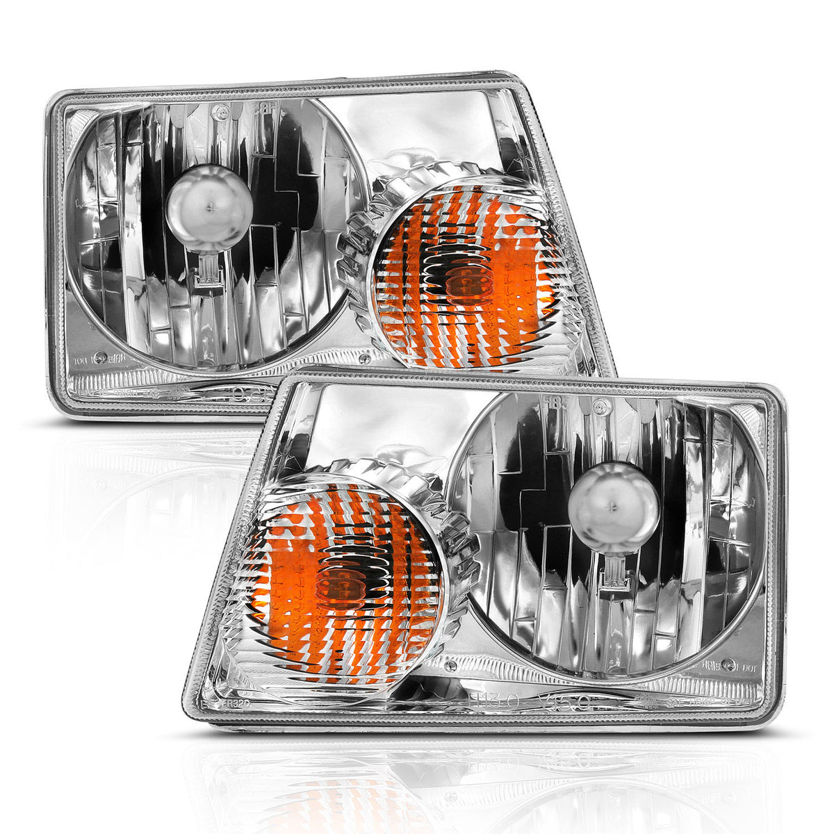 Crystal Headlight Chrome Ford Ranger 2001-2011 AnzoUSA-1