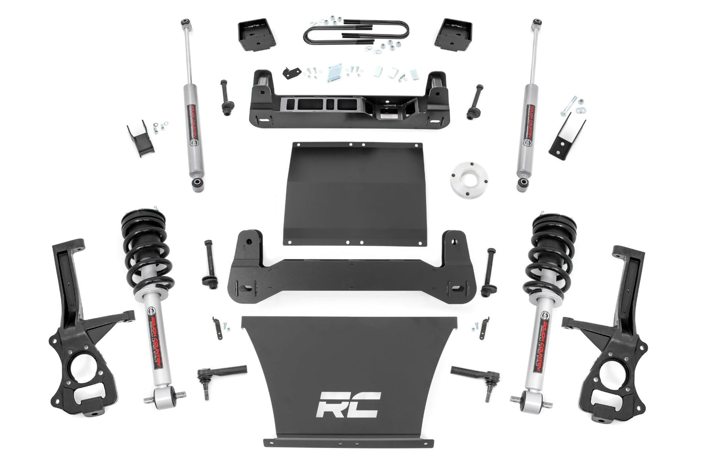 6 Inch Lift Kit Mono Leaf Rear N3 Struts Chevy Silverado 1500 2WD (25-26) Rough Country