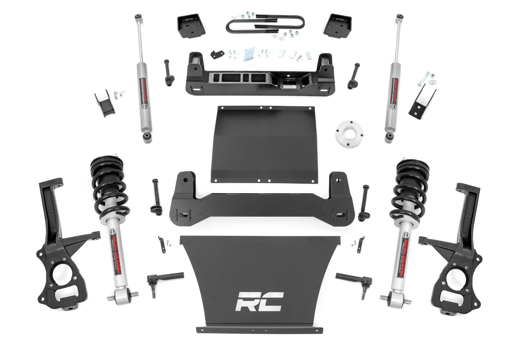 6 Inch Lift Kit Mono Leaf Rear N3 Struts Chevy Silverado 1500 2WD (25-26) Rough Country