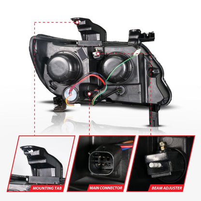 LED Projector Headlight Full LED Black Projector Headlights W/Sequential Turn Signal W/Initiation Feature+drl Chevrolet Colorado 2015-2022 AnzoUSA-3