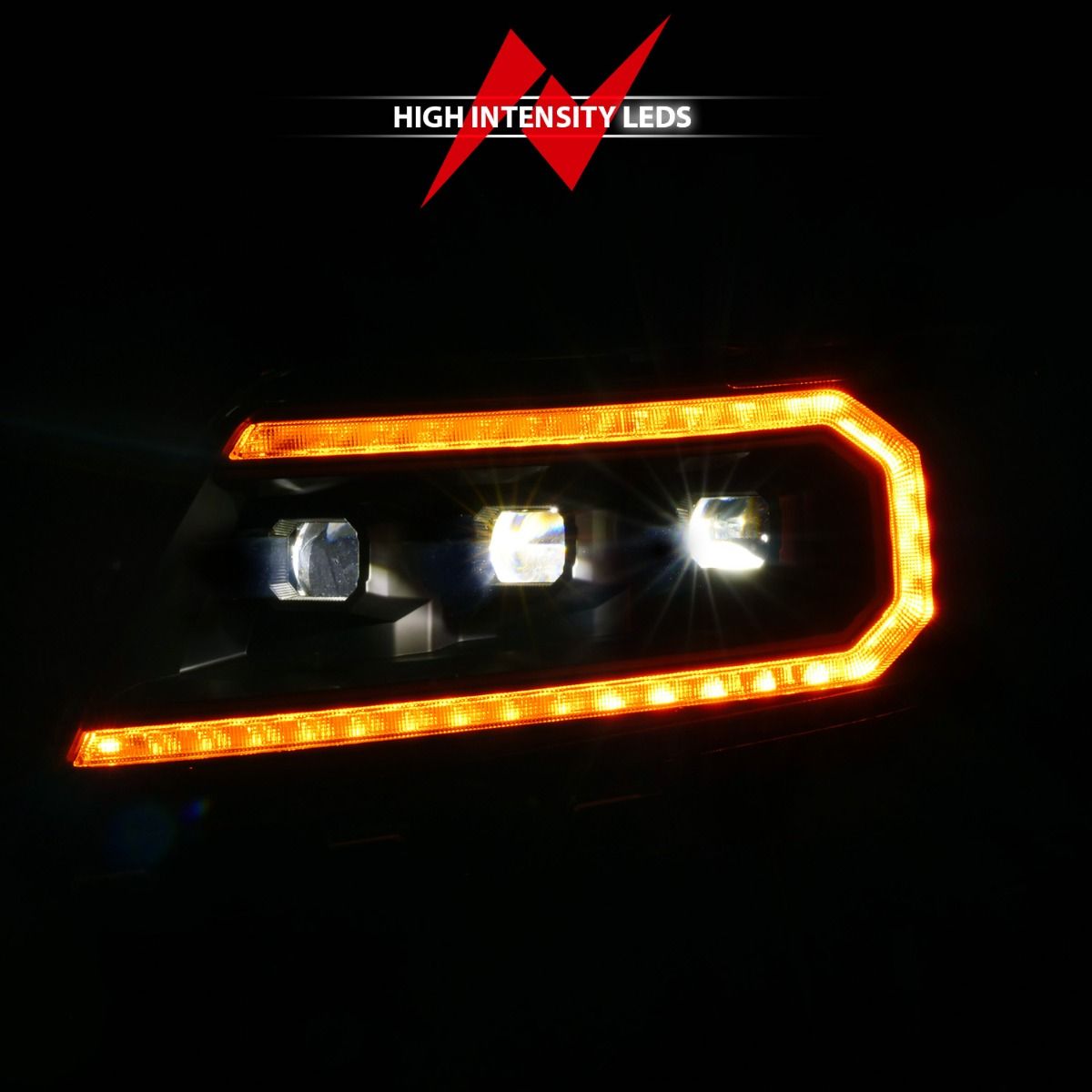 LED Projector Headlight Full LED Black Projector Headlights W/Sequential Turn Signal W/Initiation Feature+drl Chevrolet Colorado 2015-2022 AnzoUSA-4
