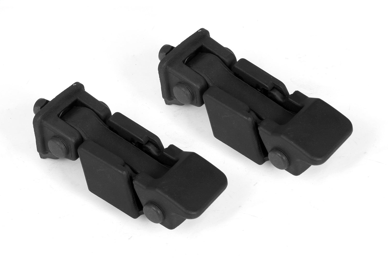 Hood Latch And Catch Bracket Assembly Pair Replacement Black Fits 07-Present Wrangler JK OMIX