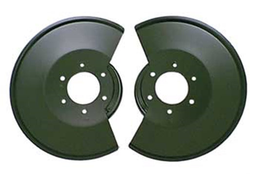 Disc Brake Dust Shield Front w/2-Bolt Caliper Black Pair 78-86 CJ5, CJ7 And CJ8 Scrambler OMIX
