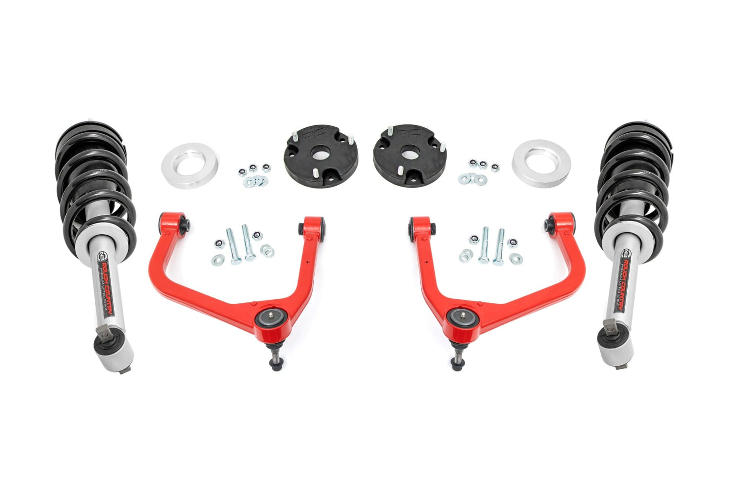 3.5 Inch Lift Kit N3 Struts Red Chevy/GMC SUV 1500 4WD (2021-2026) Rough Country