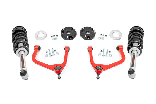 3.5 Inch Lift Kit N3 Struts Red Chevy/GMC SUV 1500 4WD (2021-2026) Rough Country
