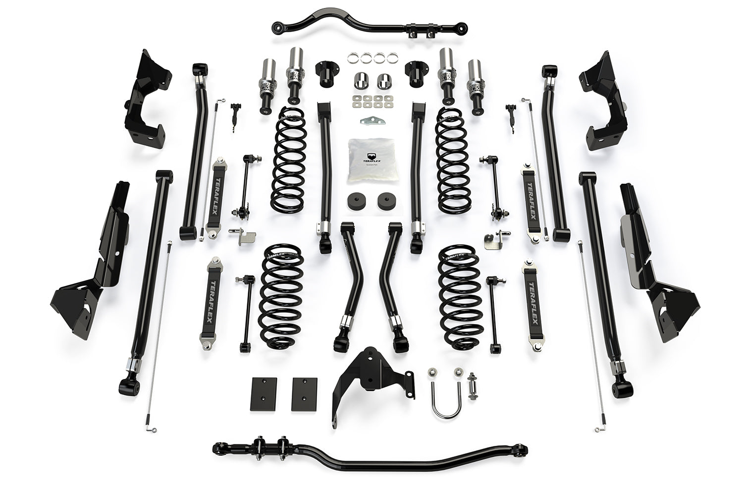 07-18 Wrangler JK 4 Door 4 Inch Alpine CT4 Prerunner Long Arm Suspension System No Shocks TeraFlex