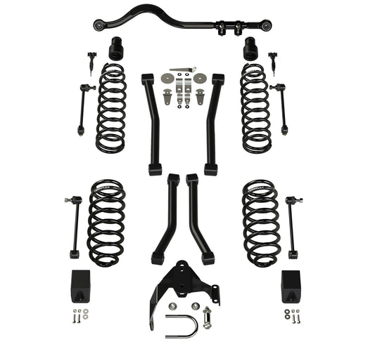 07-18 Wrangler JK 2 Door 3 Inch Suspension System w/ 4 Sport Control Arms No Shocks TeraFlex