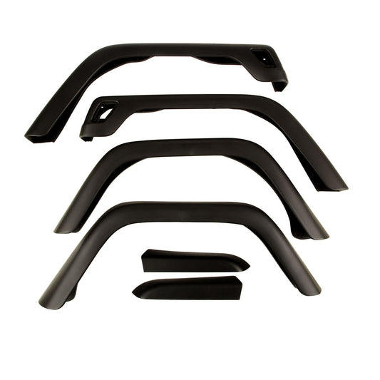 Fender Flare Kit Front And Rear 7 Inch Includes 4 Flares 2 Flare Extensions Mounting Hardware 97-06 Wrangler TJ/LJ OMIX