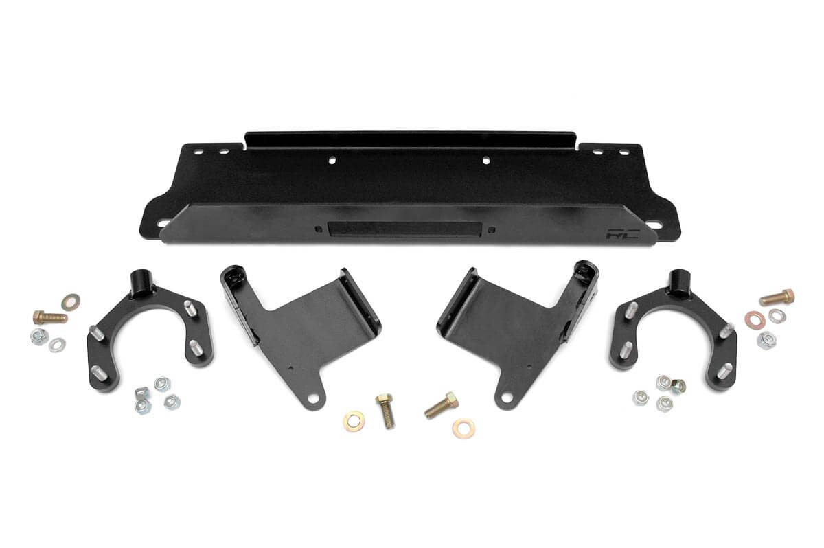 Rough Country Jeep Winch Mounting Plate for Factory Bumper 07-18 Wrangler JK Rough Country