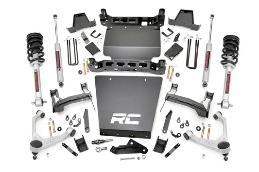 7 Inch Stamped Steel LCA Lift Kit Forged UCA Bracket N3 Struts Silverado/Sierra 1500 (16-18) Rough Country