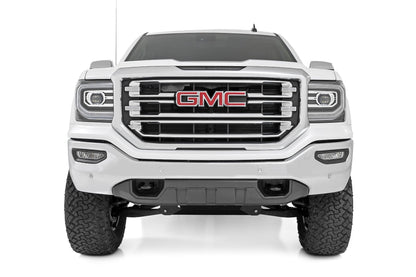 7 Inch Stamped Steel LCA Lift Kit Forged UCA Bracket M1 Struts/M1 Silverado/Sierra 1500 (16-18) Rough Country-2