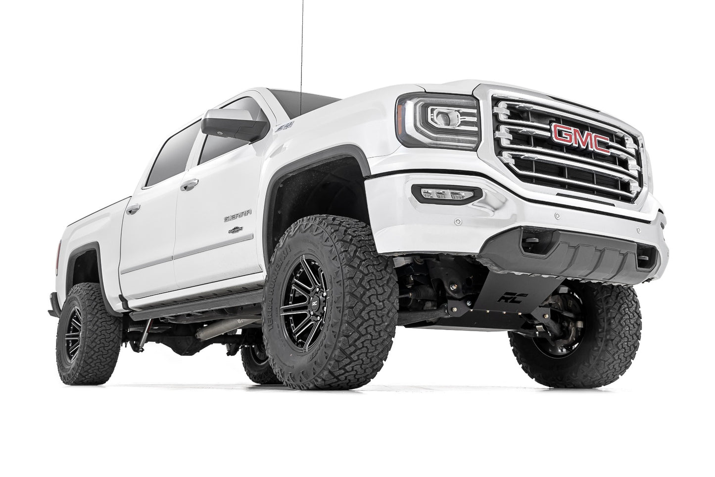 7 Inch Stamped Steel LCA Lift Kit Forged UCA Bracket Vertex/V2 Shks Silverado/Sierra 1500 (16-18) Rough Country-1