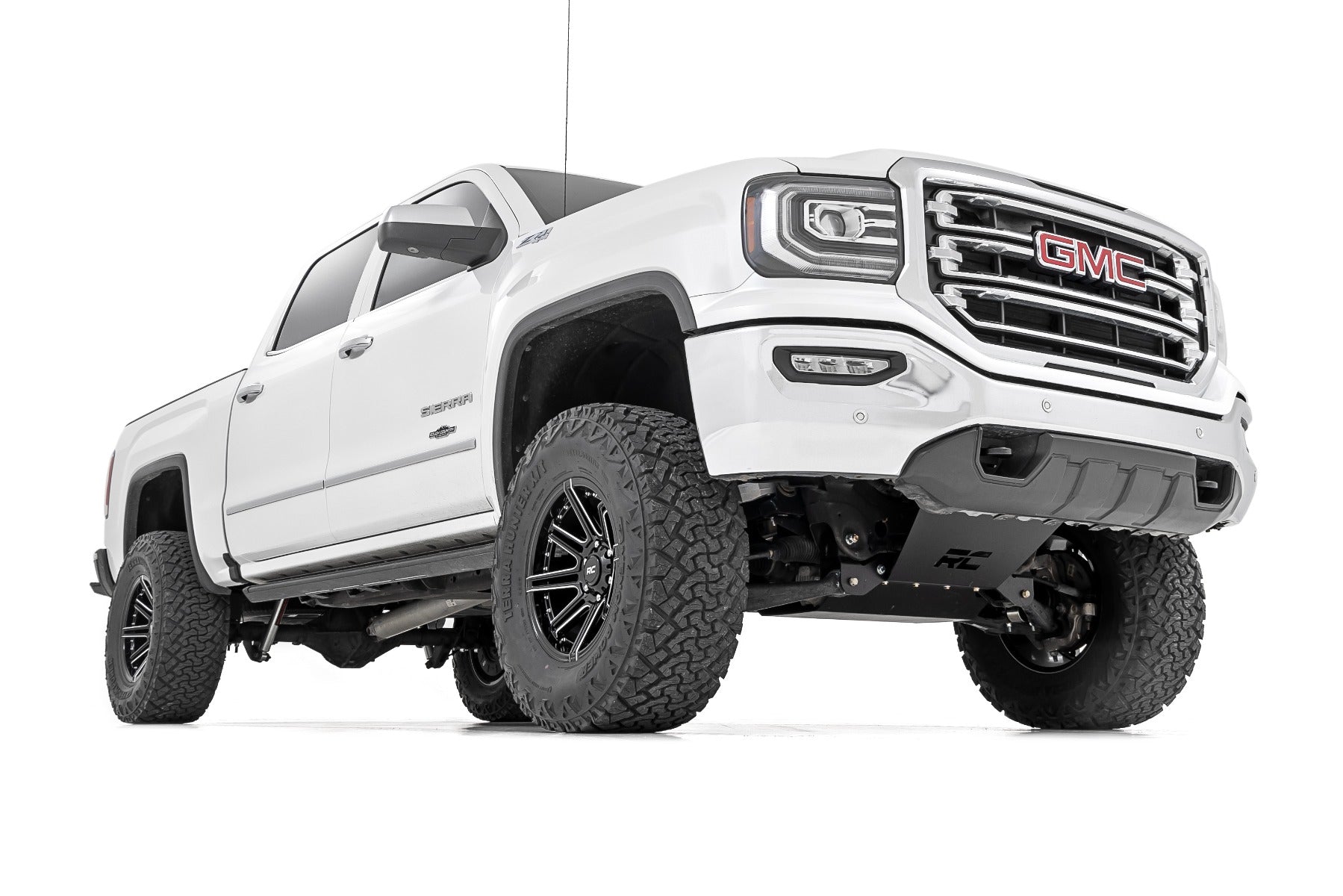 7 Inch Stamped Steel LCA Lift Kit Forged UCA Bracket Vertex/V2 Shks Silverado/Sierra 1500 (16-18) Rough Country-1
