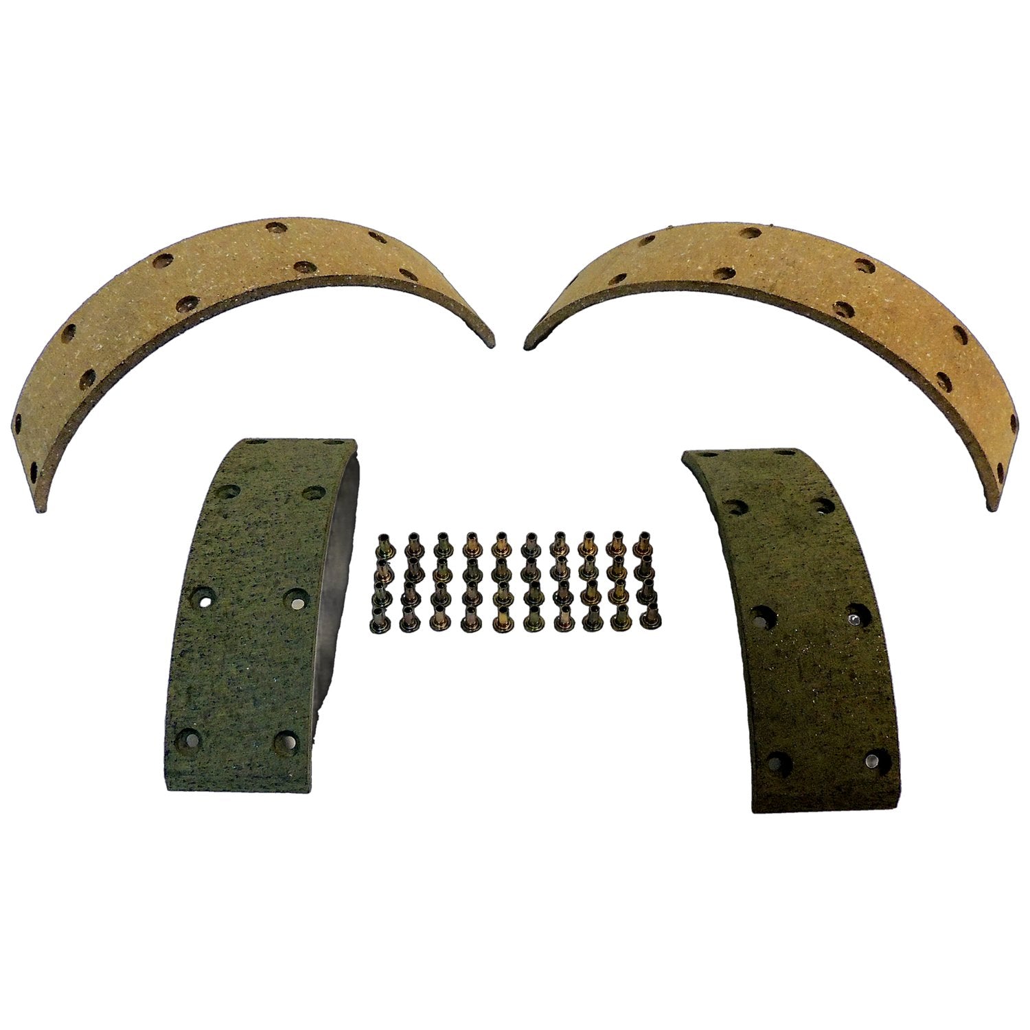 Brake Lining Set for Select 41-68 Vintage Jeep MB CJS, M38, M38-A1 w/ 9 Inch Brakes Crown Automotive-2