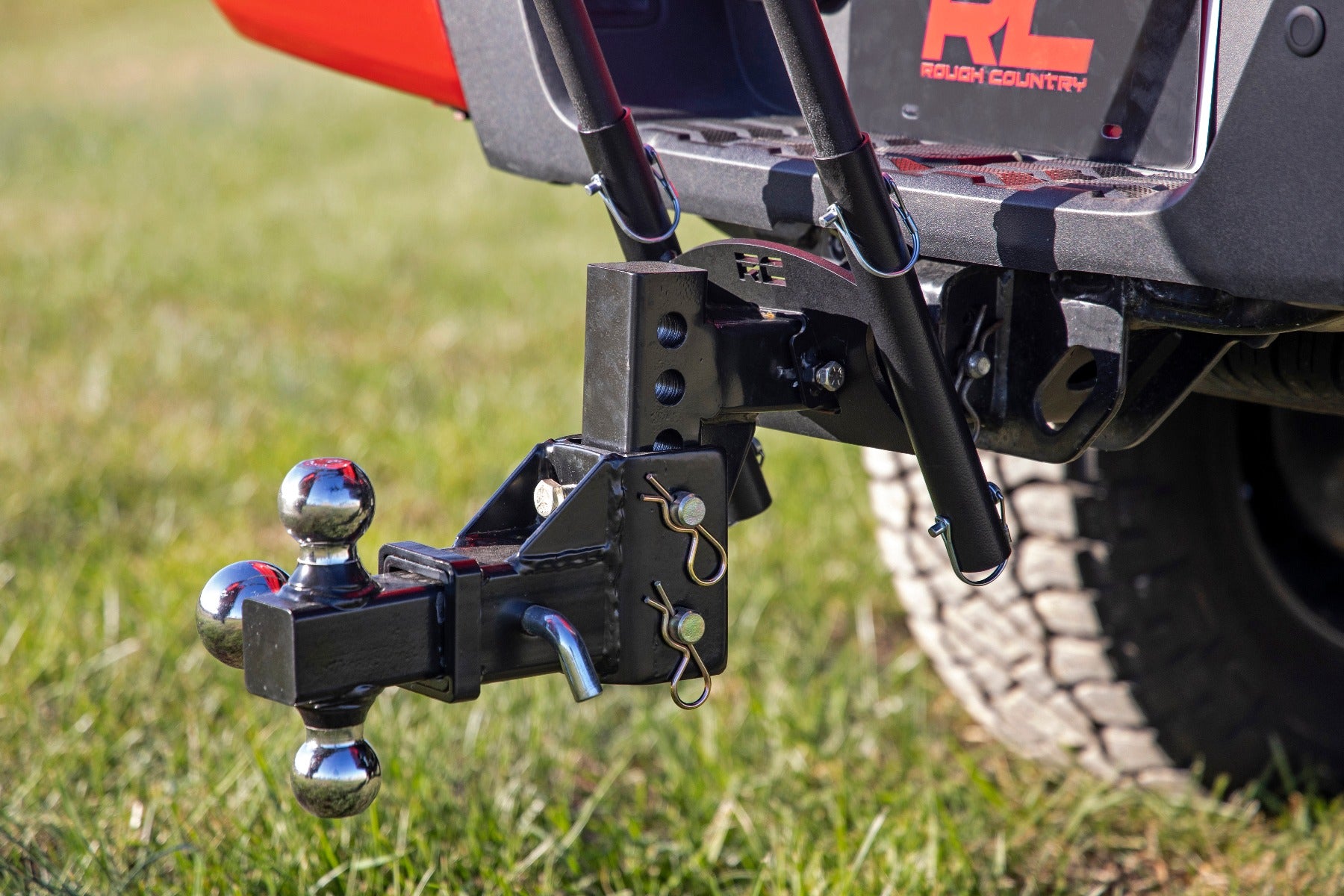 Flag Pole Holder Dual 2 Inch Hitch Rough Country-4