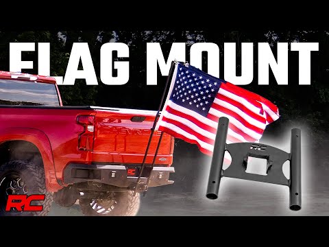 Rough Country Flag Pole Holder for 2 Inch Hitch w/ Flag Poles Rough Country