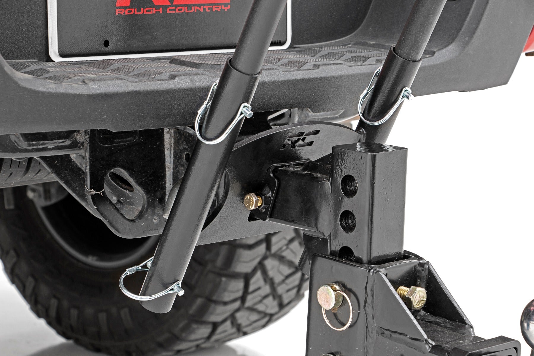 Flag Pole Holder Dual 2 Inch Hitch w/ Flag Poles Rough Country-2